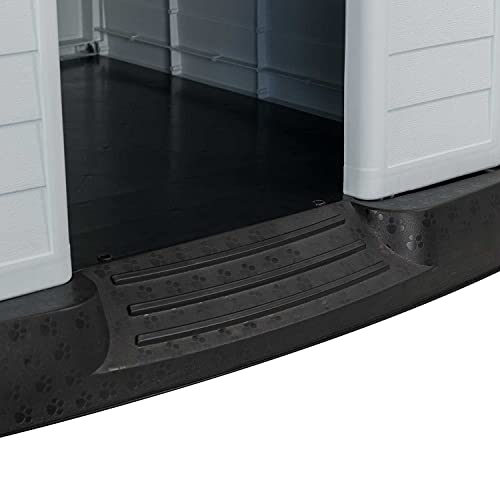 7H SEVEN HOUSE Caseta de Resina para Perros 98,5x105x96,5cm 7house | Caseta para Perros Grandes | Caseta de Plástico 100% Reciclable y Ecológico | Caseta Mascota Exterior e Interior