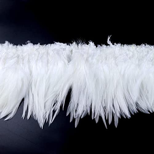 800-1000 Uds. Plumas de silla de montar de gallo blancas naturales Material de atado de moscas joyería DIY pluma decorativa al por mayor-sillín de gallo, 4-6 pulgadas