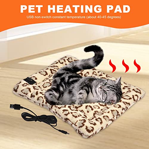AABEY Manta Electrica Caliente para Perros,Almohadilla Térmica para Mascotas,Alfombrilla térmica para Mascotas para Gatos y Perros, Temperatura Ajustable