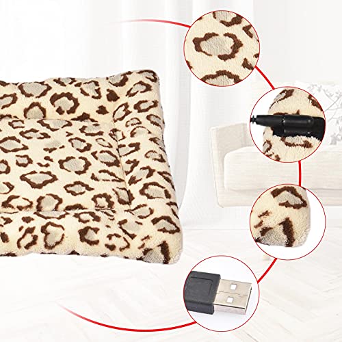 AABEY Manta Electrica Caliente para Perros,Almohadilla Térmica para Mascotas,Alfombrilla térmica para Mascotas para Gatos y Perros, Temperatura Ajustable
