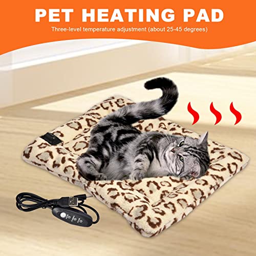 AABEY Manta Electrica Caliente para Perros,Almohadilla Térmica para Mascotas,Alfombrilla térmica para Mascotas para Gatos y Perros, Temperatura Ajustable