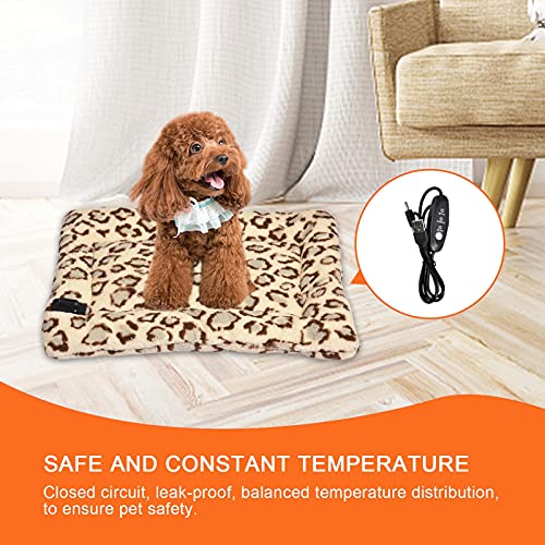 AABEY Manta Electrica Caliente para Perros,Almohadilla Térmica para Mascotas,Alfombrilla térmica para Mascotas para Gatos y Perros, Temperatura Ajustable