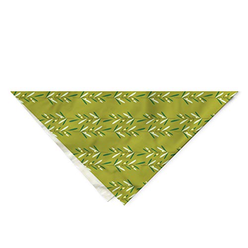 ABAKUHAUS Aceituna Bandana para Mascotas, 55x55 cm, Verde Verde Oliva Verde en Colores Pastel