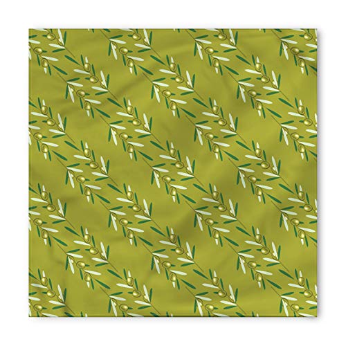 ABAKUHAUS Aceituna Bandana para Mascotas, 55x55 cm, Verde Verde Oliva Verde en Colores Pastel