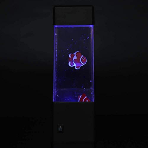 Abcoll Mini Lámpara Humor Medusas, Lámpara Estado De Ánimo Relajante Color Eléctrico Rectangular Medusas De Medusas Pescado para Decoración Hogar