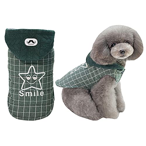 Abrigo para Perros Abrigo de Clima Frío Chaqueta a Prueba de Viento Sudaderas con Capucha de Lana Abrigo Ropa Gruesa de Invierno para Perros Pequeños