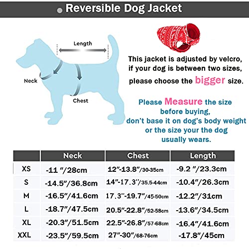 ABRRLO Forro polar para perros, chaleco de forro polar, abrigo para perros, abrigo reflectante, chaqueta reversible sin mangas, para perros pequeños y medianos de Navidad (azul XXL)