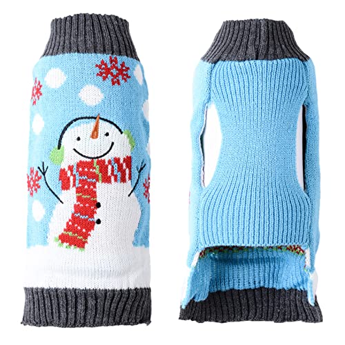 ABRRLO Jersey de Navidad para perro, ropa de Navidad, muñeco de nieve, reno de Papá Noel, copo de nieve, regalo de Año Nuevo, para cachorros, gatos, medianos y grandes (XX-Grande, hombre de nieve)