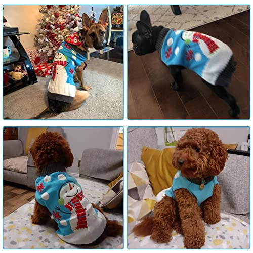 ABRRLO Jersey de Navidad para perro, ropa de Navidad, muñeco de nieve, reno de Papá Noel, copo de nieve, regalo de Año Nuevo, para cachorros, gatos, medianos y grandes (XX-Grande, hombre de nieve)