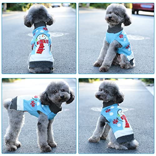 ABRRLO Jersey de Navidad para perro, ropa de Navidad, muñeco de nieve, reno de Papá Noel, copo de nieve, regalo de Año Nuevo, para cachorros, gatos, medianos y grandes (XX-Grande, hombre de nieve)