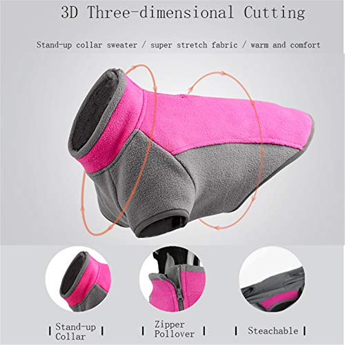 ABRRLO Suéter de forro polar para perro, ropa de mascota cálida para cachorros y gatos, suéter para perros pequeños y medianos