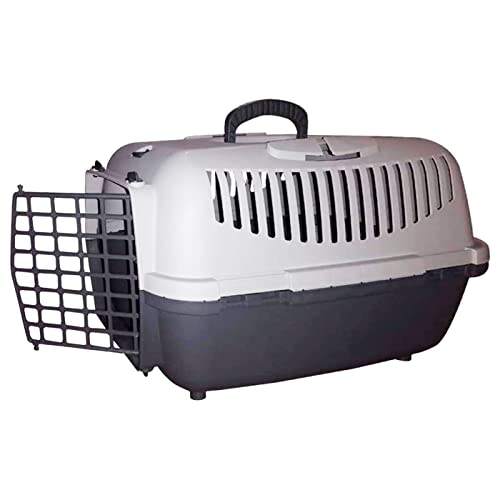 Acan Transportín para Perros, Gatos portátil y Transpirable 48 x 32 x 32 cm, Porta Mascotas de plástico Desmontable con asa, máximo 6 kg, Transporte de Animales, Viajes, Color Aleatorio