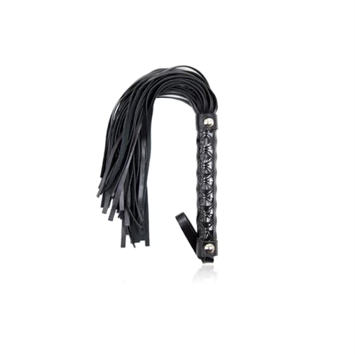 Accesorios ecuestres de entrenamiento de caballos de circo de cuero de fácil agarre negro