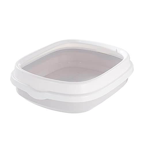 adfafw Arenero para Gatos, Gato Caja De Arena con Borde Berto, Bandeja Higiénica Gatos Gatitos Aseo Arenero Abierto para Mascotas Gatos Bandeja Sanitaria Plástica Upgrade