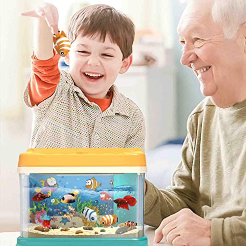 adfafw Interruptor de Tres velocidades para Acuario para niños, Fuente de alimentación USB, Juguetes de Acuario para una Experiencia de alimentación interactiva, niños y niñas