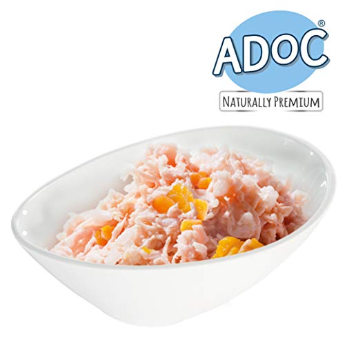 ADOC Natural Pollo Calabaza y Zanahoria para Perros Adultos, Paquete de 20 Unidades