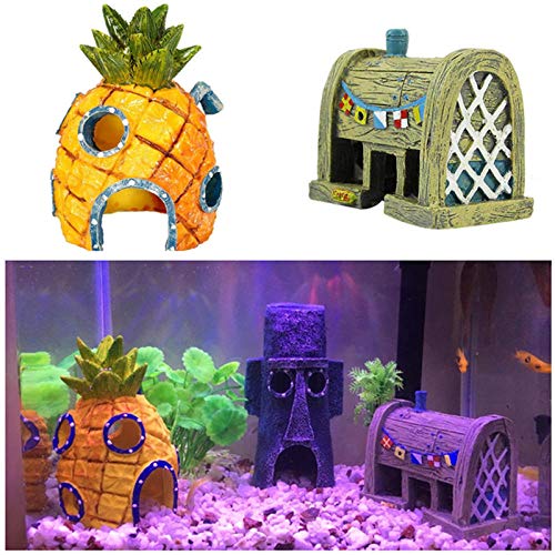 Adornos De Decoración De Acuarios Acuarios 9 Estilo Resina Acuario Adorno Decoración De La Casa Cueva De Piedra Pecera Naufragio Barco Barril Roca Escondite Para Peces Camarones @ 2 1 Piezas