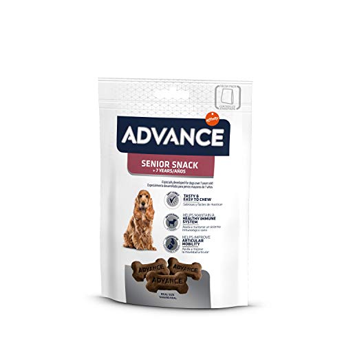Advance Snacks Senior +7 años Snack para Perro - Paquete de 7 x 150 gr - Total 1050 gr