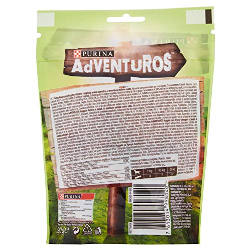 Adventuros - Nuggets Snack Perro Aroma a Jabalí, 90 g