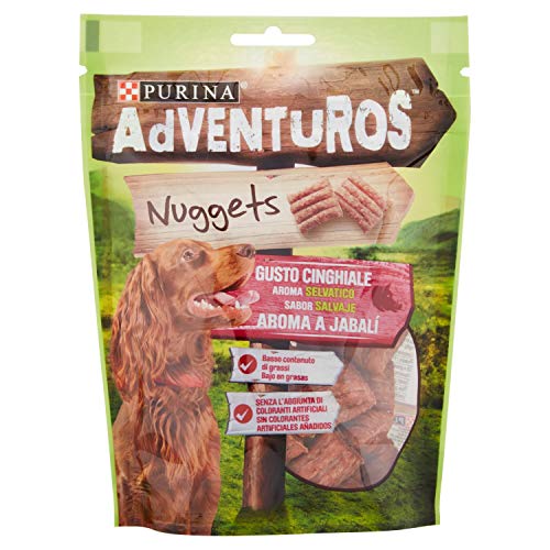 Adventuros - Nuggets Snack Perro Aroma a Jabalí, 90 g