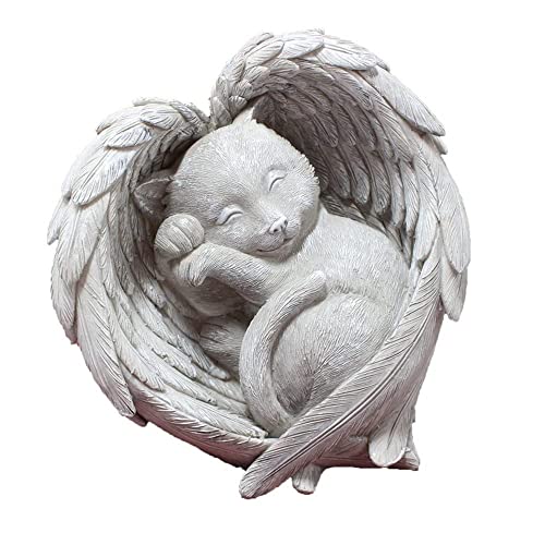Aedcbaide Piedra conmemorativa para mascotas, lápida conmemorativa para mascotas, tumba para mascotas, devoción para perros y gatos, piedra de memoria para jardín(gato)