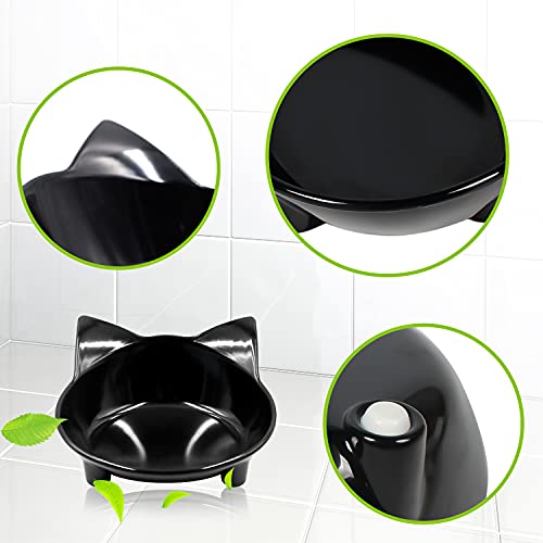 AEITPET Cuencos para Mascotas Antideslizantes Comedero para Gato Gatos antivomito Cuenco Cuencos de Acero Inoxidable para Alimentos y Agua para Perros y Gatos Gato (07)