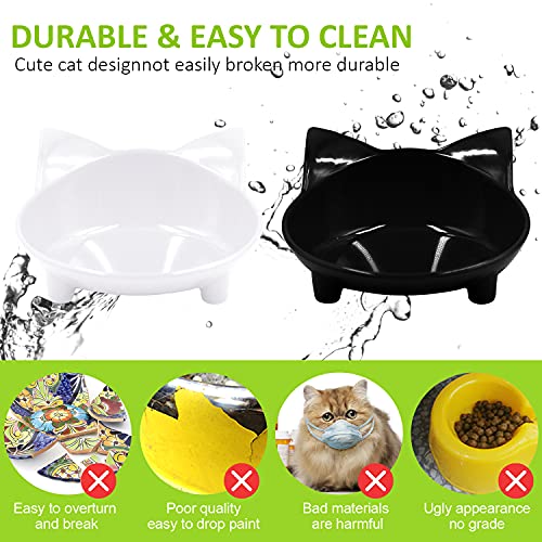 AEITPET Cuencos para Mascotas Antideslizantes Comedero para Gato Gatos antivomito Cuenco Cuencos de Acero Inoxidable para Alimentos y Agua para Perros y Gatos Gato (05)