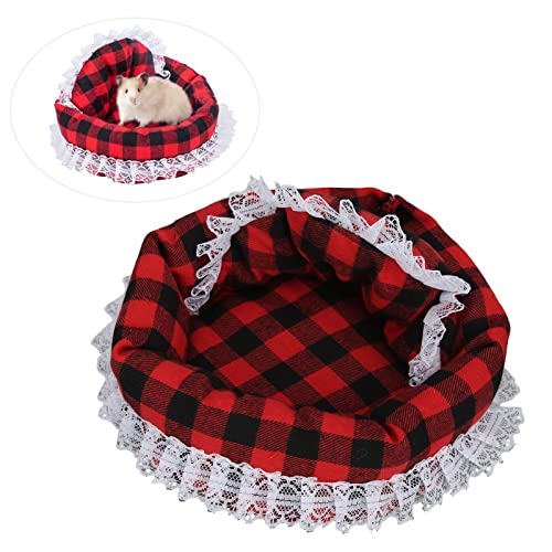 Agatige Cama para Mascotas, Sofá para Hámster, Cojín Suave Y Cálido para Animales Pequeños, Adecuado para Conejillos De Indias, Erizos, Ardillas, Ratones(Pequeña)