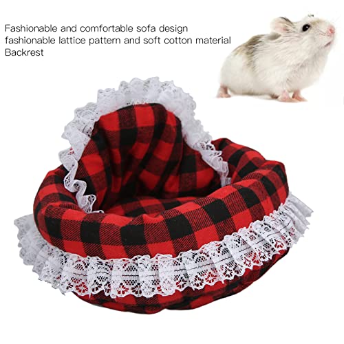 Agatige Cama para Mascotas, Sofá para Hámster, Cojín Suave Y Cálido para Animales Pequeños, Adecuado para Conejillos De Indias, Erizos, Ardillas, Ratones(Pequeña)