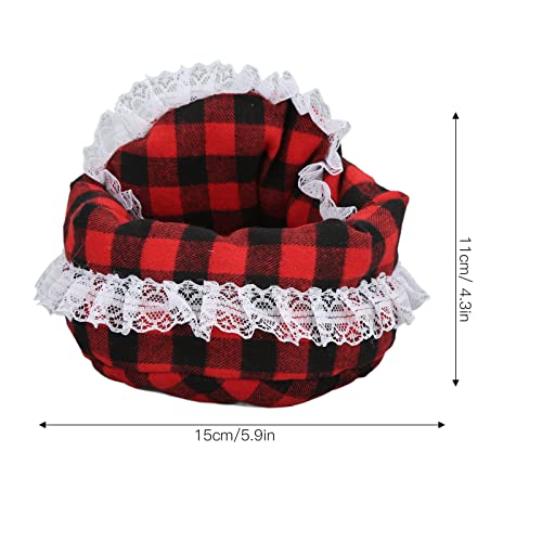 Agatige Cama para Mascotas, Sofá para Hámster, Cojín Suave Y Cálido para Animales Pequeños, Adecuado para Conejillos De Indias, Erizos, Ardillas, Ratones(Pequeña)