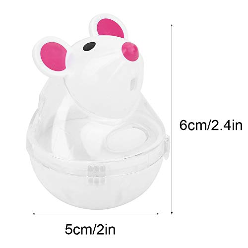Agatige Comedero para Gatos de Vasos, Alimentador de Fugas para Perros y Gatos para Mascotas, Dispensador de Comida Lenta, Vasos para Ratones, Diseño de Bola de Juguete(Blanco)
