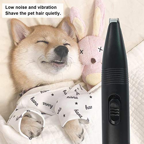 Agatige Cortapelos para Perros, cortadora de Pelo eléctrica de bajo Ruido para Perros, afeitadora inalámbrica para Gatos y Perros pequeños para Patas, Orejas y Cara
