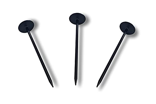 AGRI plus 12 clavos de fieltro de plástico para fijación de fieltro de paja/heno – Clavos profesionales de fieltro