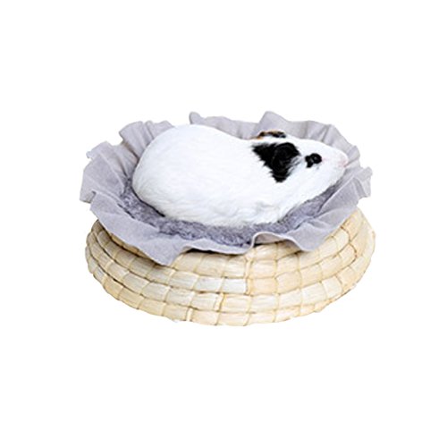 AIHOME Cama redonda para mascotas, paja, cama para perros, cojín de peluche, cesta para gatos, perros, gatos, conejos, cerdos neerlandeses, hámsters, palomas, diferentes animales pequeños.