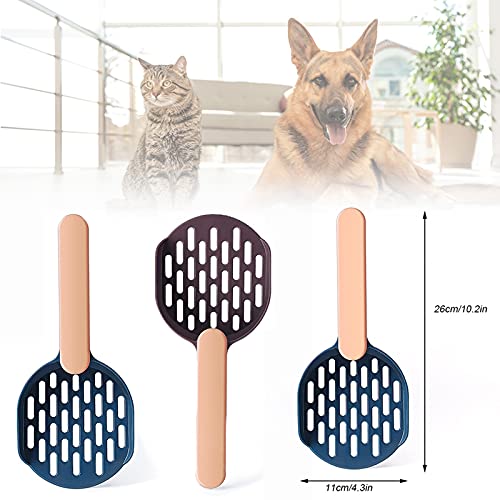 ALANEK Recogedor de Arena para Gatos con Pala Profunda Pala para Arena para Gatos Pala con Filtro de Moda Pala Grande para Arena para Gatos Distribuidor de Bolsas de Mierda Fácil