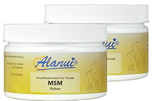 Alanui MSM metilsulfonilmetano, pienso para Perros, Pack de 2 (2 x 100 g)