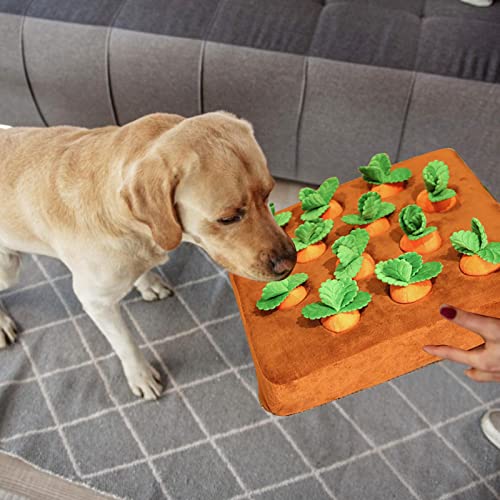 Alfombra Olfativa Perros Zanahoria, Snuffle Mat Para Perros Juguete Alfombra Olfato Perro Interactivo, Almohadilla Para Olfatear Mascotas Para Mascotas Fomenta Las Habilidades Naturales De Forrajeo