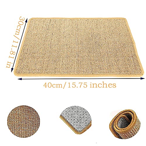 Alfombra Rascadora para Gatos, Garras De Afilar El Gato, Cuidado de Las Patas del Gato, Lino Garra Molienda de Gato Estera para Rascar El Gato para Los Perros, Muelen Sus Garras, Juegan