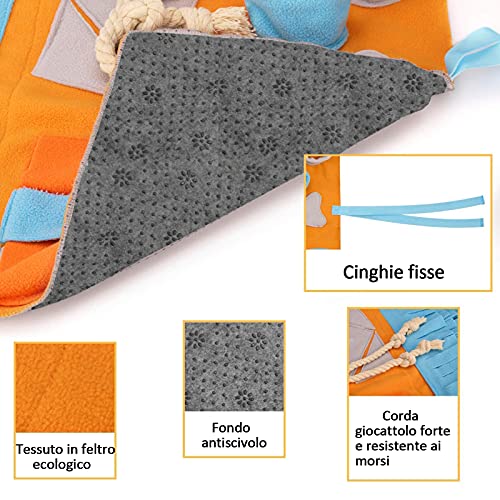 Alfombra Sniffing Mat, para adiestramiento, para perros, gatos, perritos, animales domésticos, juegos interactivos, perros de pequeño tamaño y grande, lavable, para estimular las habilidades naturales