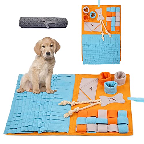 Alfombra Sniffing Mat, para adiestramiento, para perros, gatos, perritos, animales domésticos, juegos interactivos, perros de pequeño tamaño y grande, lavable, para estimular las habilidades naturales
