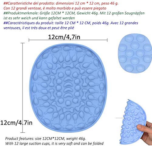 Alfombrilla de silicona perfecta para el baño del perro, herramienta para el aseo del perro, superventosas, simplemente añade mantequilla de cacahuete.