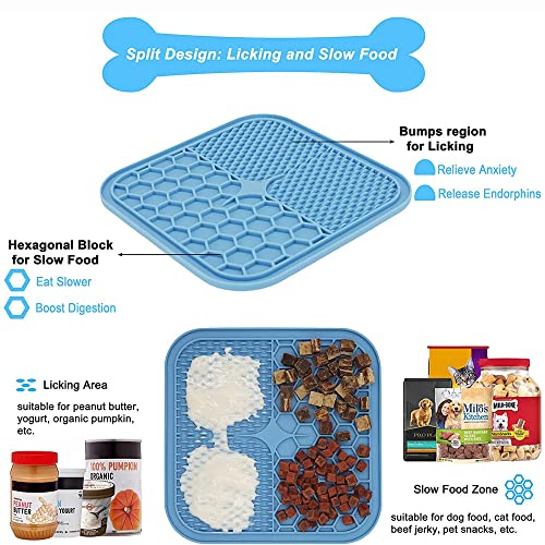 通用 Alfombrilla para Lamer Perros, 1 Pieza Almohadillas Lamer Mascotas, Lamer Estera para Perro, Dieta Saludable, Adecuado para Bañar, Recortar, Acicalar y Entrenar Perros