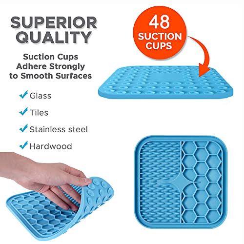 通用 Alfombrilla para Lamer Perros, 1 Pieza Almohadillas Lamer Mascotas, Lamer Estera para Perro, Dieta Saludable, Adecuado para Bañar, Recortar, Acicalar y Entrenar Perros