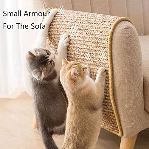 Alfombrilla para Rascar Gatos,1 Pieza Alfombra de Sisal Natural para Gatos, Alfombrilla Antideslizante para Rascar Gatos,Juguete para El Cuidado del Gato, Protege El Piso y El Sofá(Color Aleatorio)