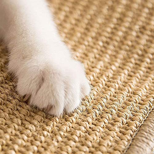 Alfombrilla para Rascar Gatos,1 Pieza Alfombra de Sisal Natural para Gatos, Alfombrilla Antideslizante para Rascar Gatos,Juguete para El Cuidado del Gato, Protege El Piso y El Sofá(Color Aleatorio)