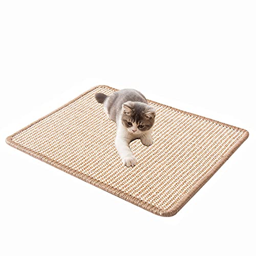 Alfombrilla para Rascar Gatos,1 Pieza Alfombra de Sisal Natural para Gatos, Alfombrilla Antideslizante para Rascar Gatos,Juguete para El Cuidado del Gato, Protege El Piso y El Sofá(Color Aleatorio)