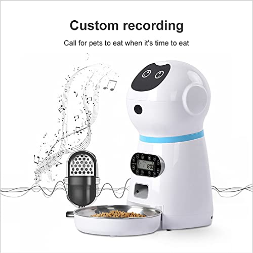 Alimentador automático para mascotas con salida de voz, sincronización inteligente y alimentador automático cuantitativo, alimentador de perros y gatos, criador de mascotas de salida