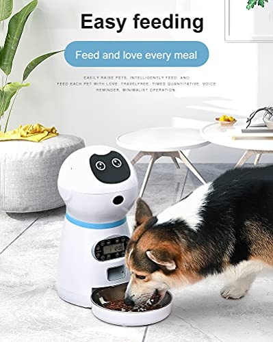Alimentador automático para mascotas con salida de voz, sincronización inteligente y alimentador automático cuantitativo, alimentador de perros y gatos, criador de mascotas de salida