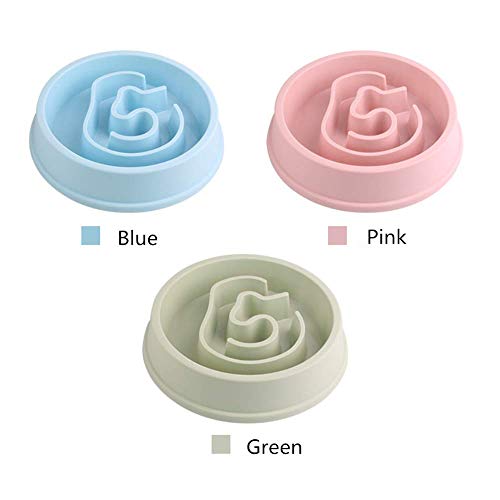 Alimentador lento y saludable para perros y gatos - Alimentador lento para perros - Alimentador interactivo - Alimentador lento para perros Alimentador para gatos - Bloat Pet Stop Stop Dog Bowl (Vrde)