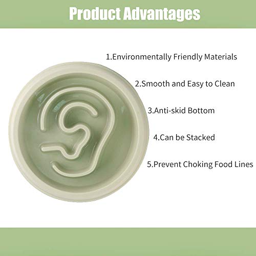 Alimentador lento y saludable para perros y gatos - Alimentador lento para perros - Alimentador interactivo - Alimentador lento para perros Alimentador para gatos - Bloat Pet Stop Stop Dog Bowl (Vrde)